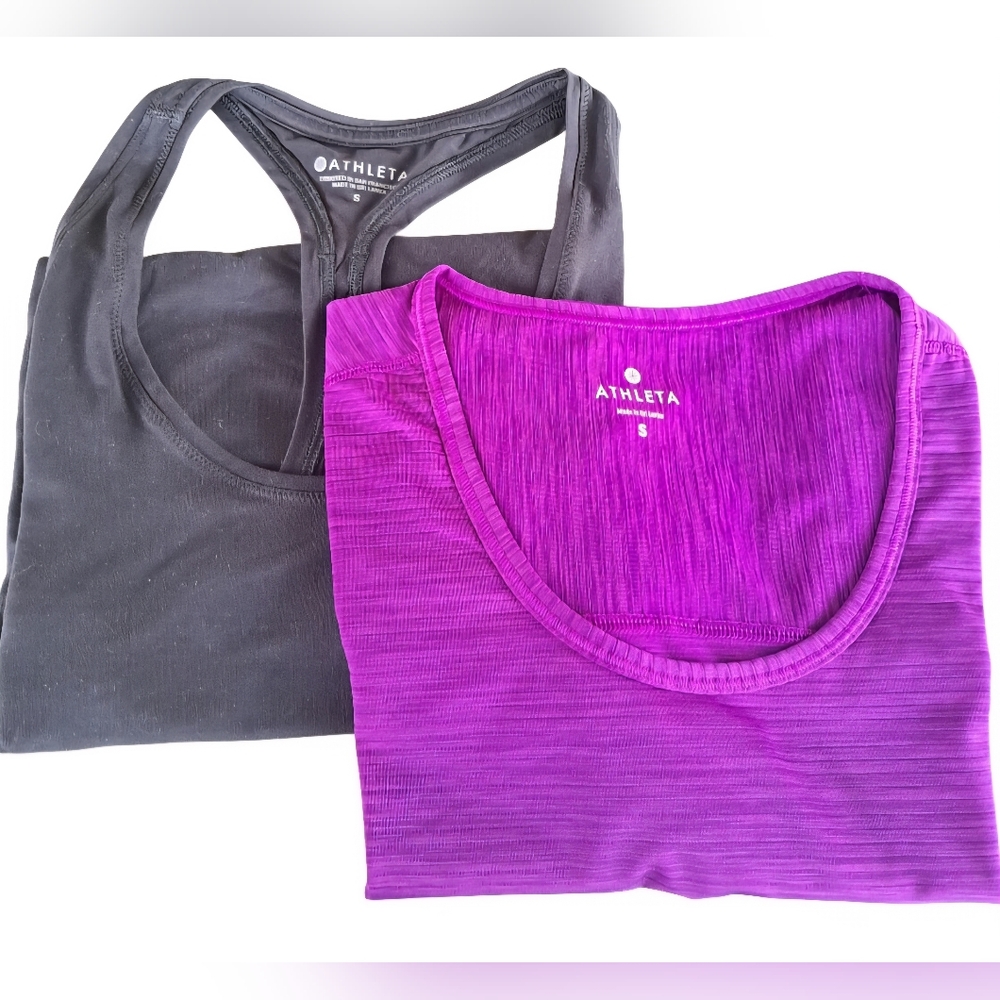 Bundle Athleta Gray and Purple Tank Tops